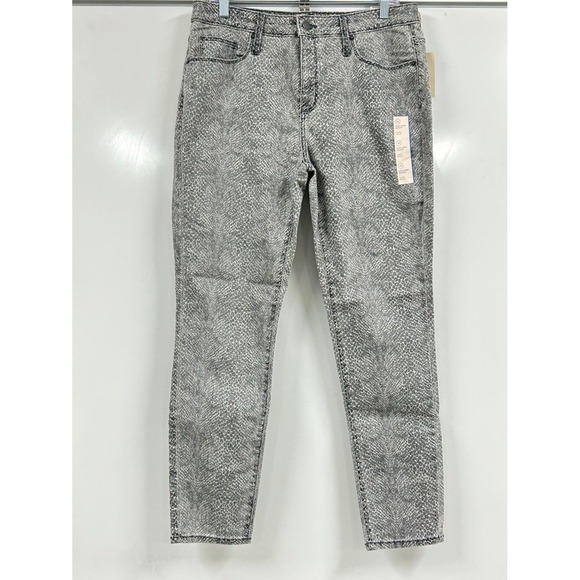 Universal Thread Denim - UniversalThread High Rise Skinny Jeans Size 14 Gray Animal Print NWT Edgy Modern
